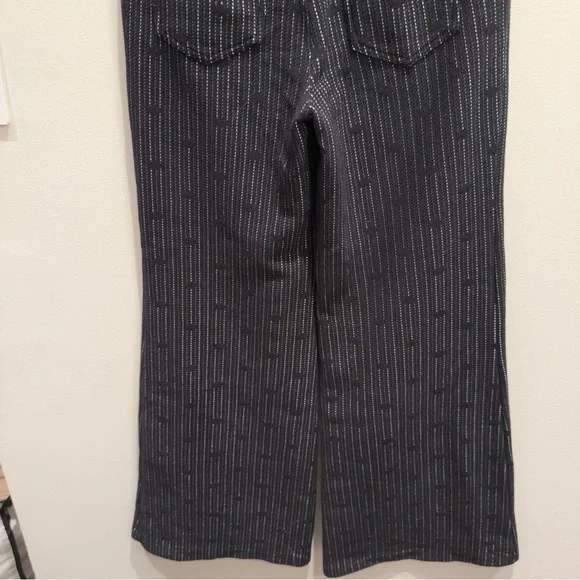 Anthropologie Jacquard Dot Knit Trousers Bell Bottoms by Cartannier Size 26 - Picture 7 of 10